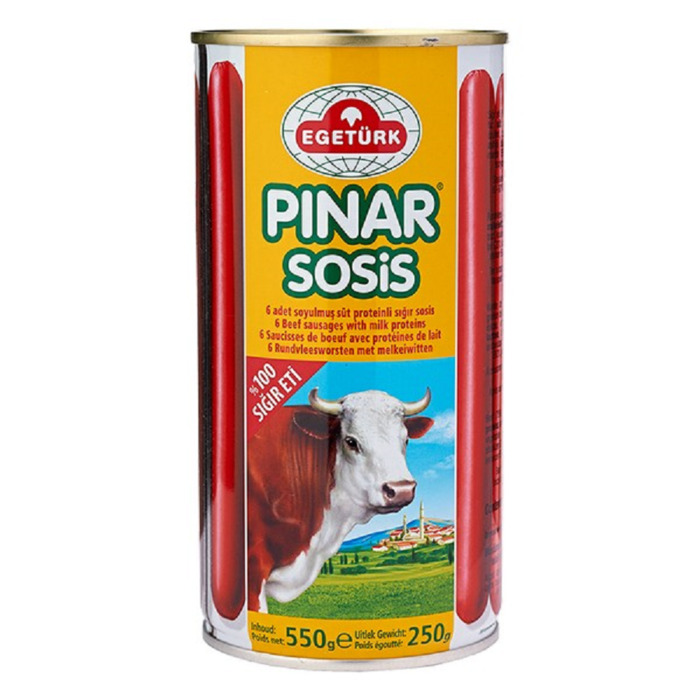 Egetürk Pinar Rundvleesworsten met Melkeiwitten 6 Stuks 550g (550g)