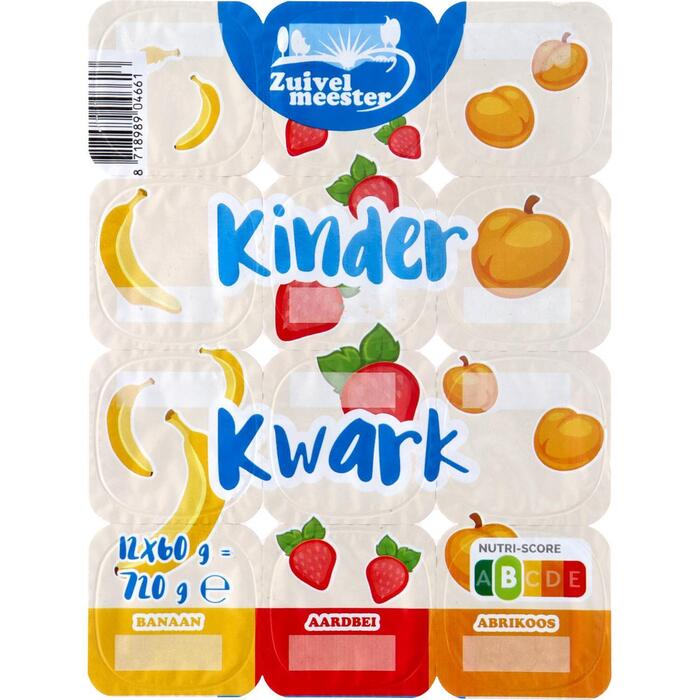 Kinderkwark fruit 12 stuks (720g)