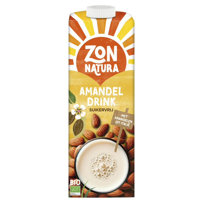 Amandel drink ongezoet (pak, 1L)
