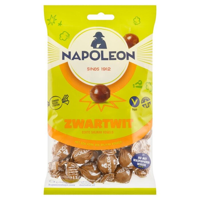 Napoleon Zwartwit Echte Salmiak Kogels 225g (225g)