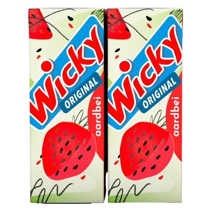 Wicky Original Aardbei 10 x 200ml (rol, 2L)