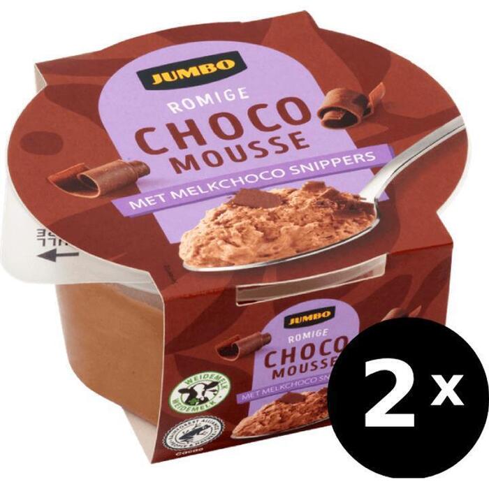 Jumbo Romige Chocomousse met Melkchoco Snippers 2 x 75g (2 × 75g)