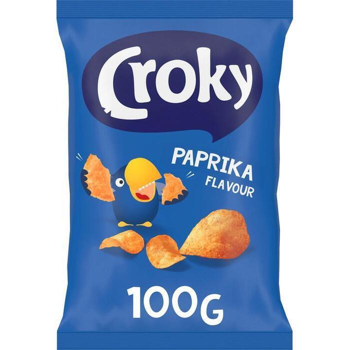 Croky Chips Paprika 100 gram (zak, 100g)