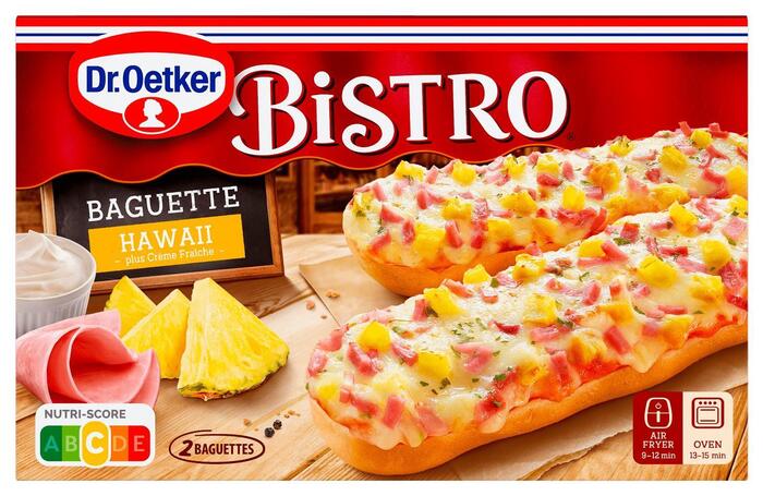 Dr. Oetker Bistro classique baguette hawaii 2 x 125 g (Doos, 250g)