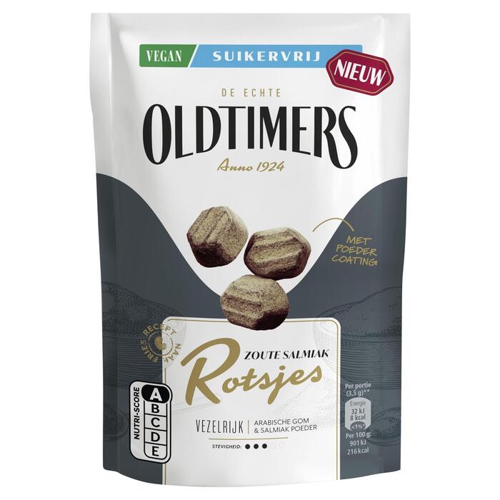 Oldtimers Zoute Salmiak Rotsjes 100 g (Zak, 100g)