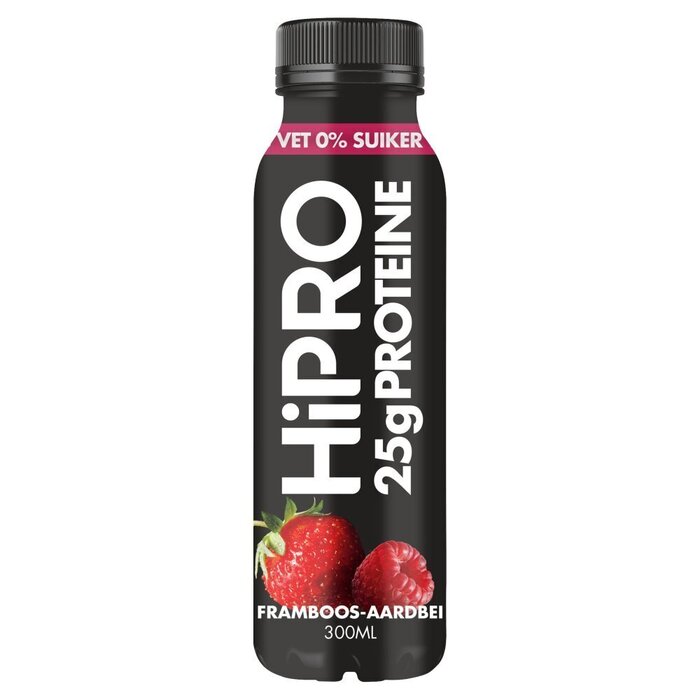 Hipro Protein drink framboos aardbei (Fles, 300g)