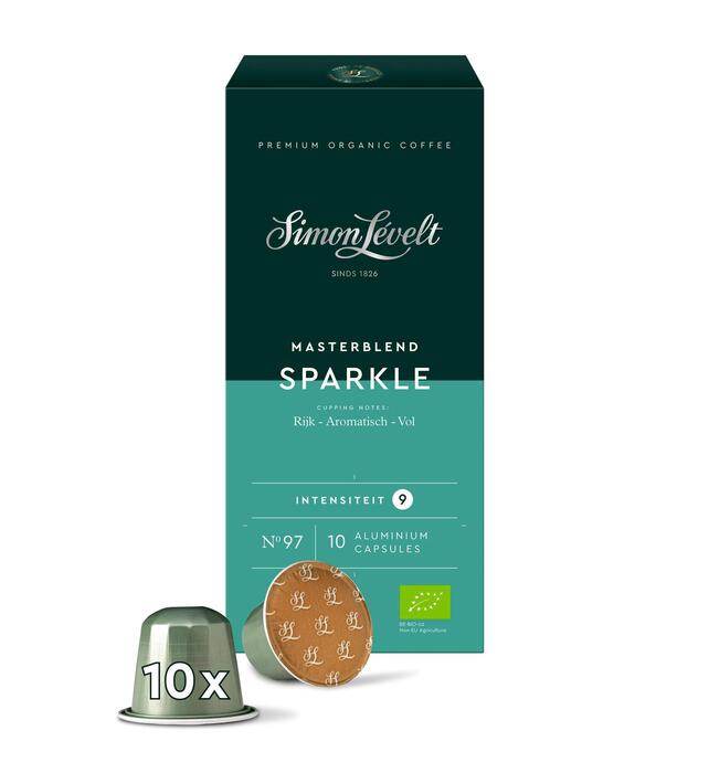 Simon Lévelt Masterblend Sparkle Gemalen Koffie in Capsules 10 Stuks 55g (10 × 5.5g)