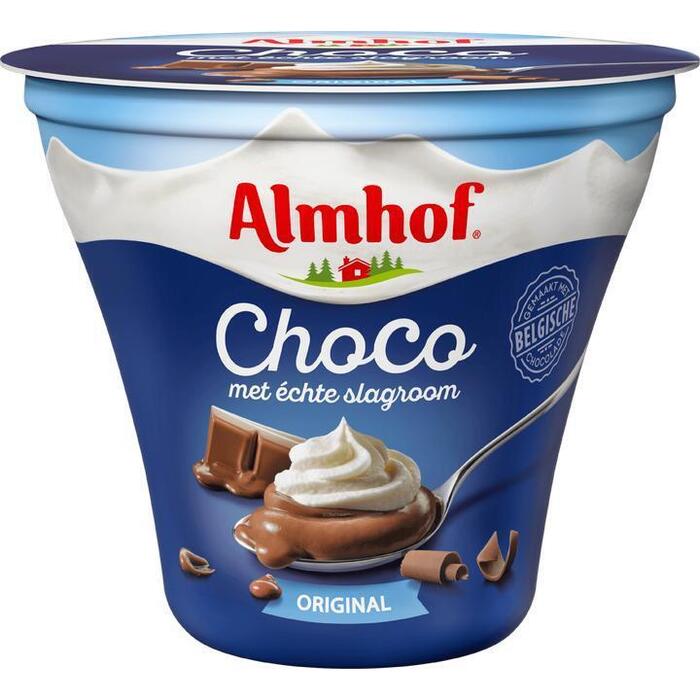 Almhof Choco met slagroom Original 180 g (Fles, 180g)