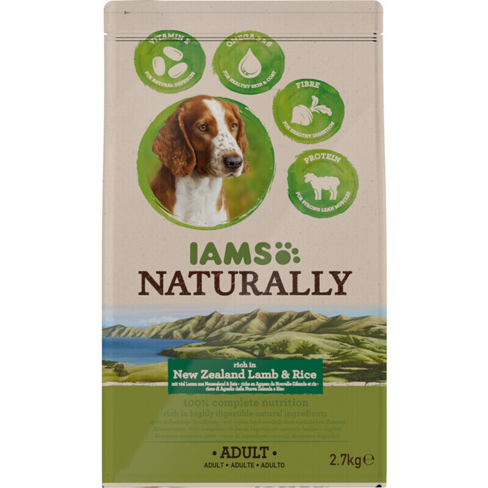 IAMS Naturally dog lam & rijst (Stuk, 2.7kg)