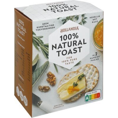 Hollandia Toast 100% Natural 100 g Doos (100g)