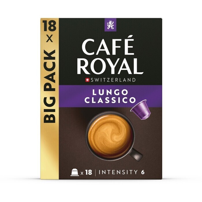 Café Royal Lungo Classico XL Box 18 Stuks 93g (18 × 5.17g)