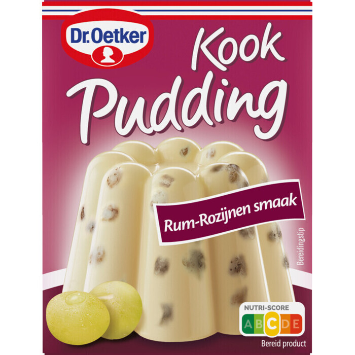 Dr. Oetker Kookpudding Rum Rozijnen (Pak, 93g)