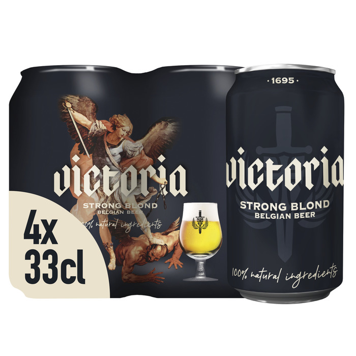 Victoria Strong Blonde Belgisch Bier Blikken 4 x 33 cl (1.32L)