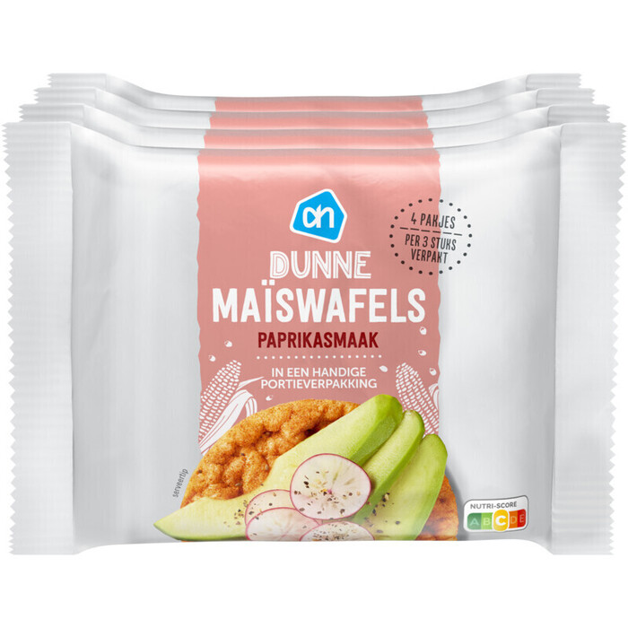 AH Maiswafel paprika portie (104g)