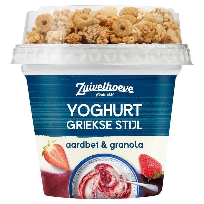 Yoghurt Griekse Stijl aardbei & granola 6 x 200g (200g)