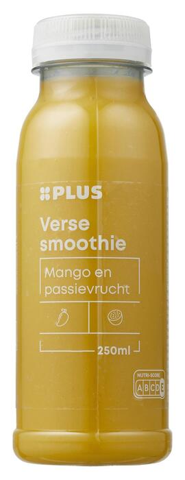 PLUS Smoothie mango-passie (Fles, 250ml)