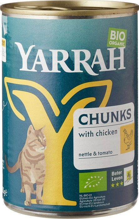 Brokjes kip saus (kat) (brandn. tomaat) (405g)
