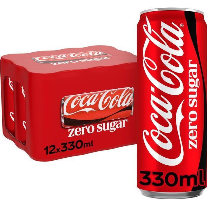 Coca-Cola Zero Sugar 12 x 330 ml (blik, 12 × 33cl)