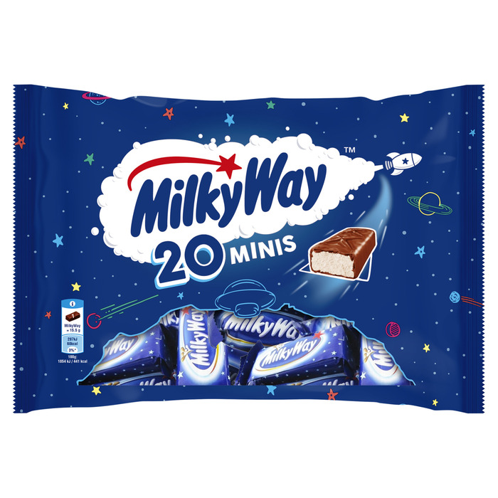 MilkyWay Minis repen uitdeelzak (20 × 16.6g)