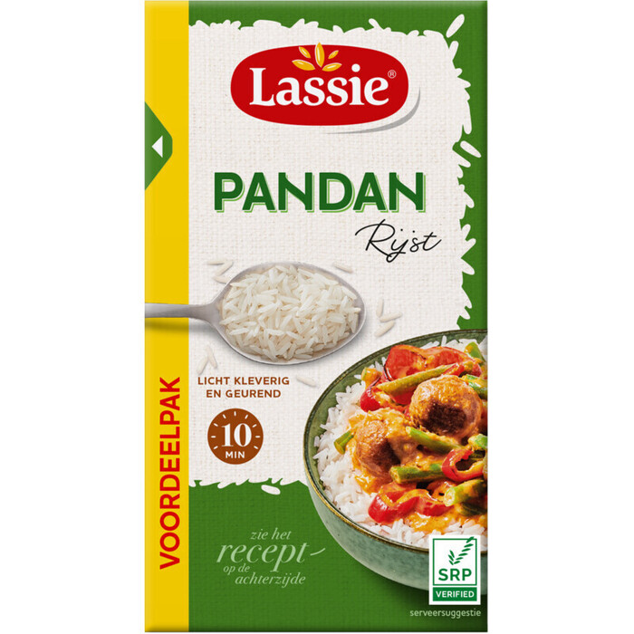 Lassie Pandanrijst Voordeelpak 750 g (doos, 750g)
