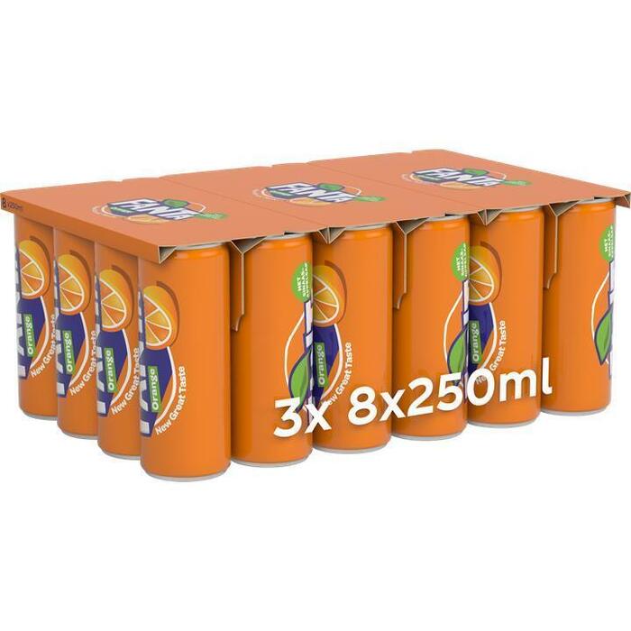 Fanta Orange 3 x 8 x 250ML (24 × 250ml)