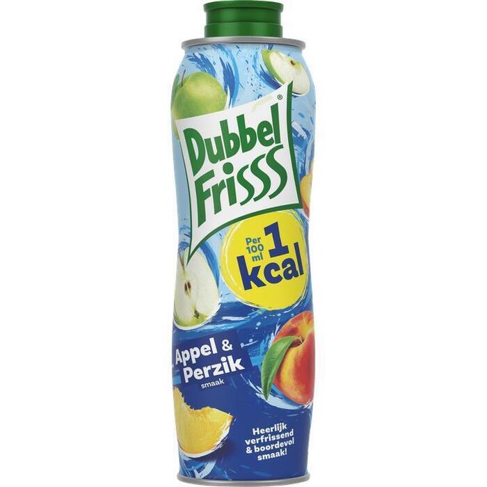 DubbelFrisss Siroop Appel/ Perzik 1 kcal 0,75 L (0.75L)