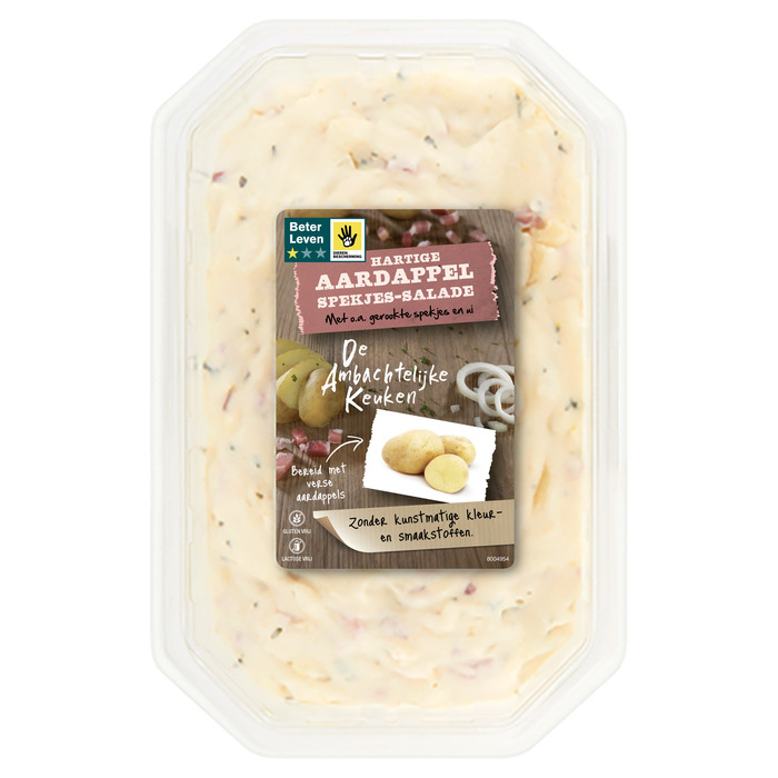Ambachtelijke Keuken Aardappelsalade met spekjes (Kuipje, 750g)