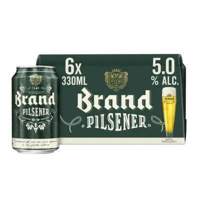 Brand Pilsener Bier Blik 33 cl (6 × 33cl)