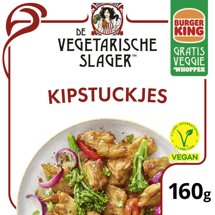 De Vegetarische Slager Kipstuckjes Vegan 160g (160g)
