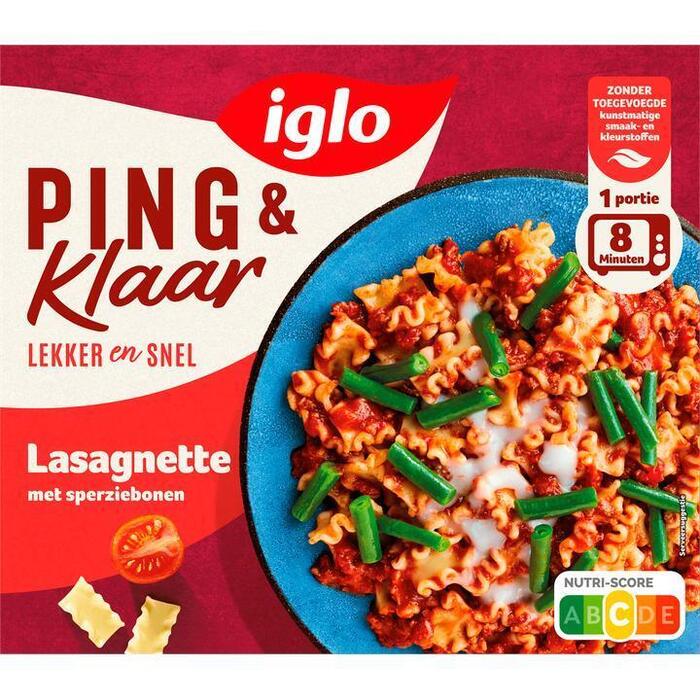 Iglo Ping & klaar lasagnette (Doos, 380g)