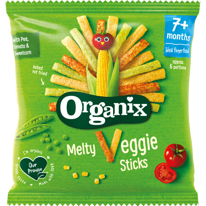 ORGANIX Babyvoeding Melty Veggie Sticks Biologisch 15g Zakje (Zakje, 15g)