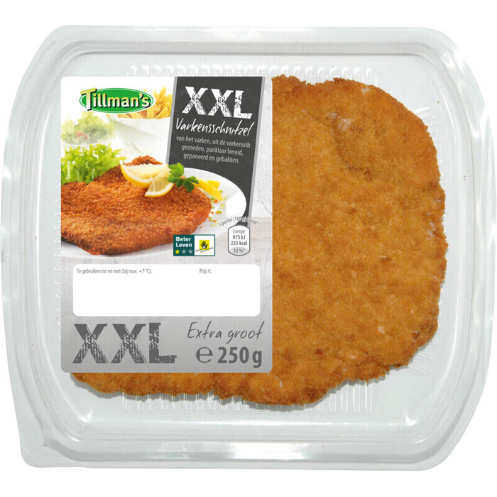 Tillman's XXL schnitzel voorgegaard (bak, 250g)