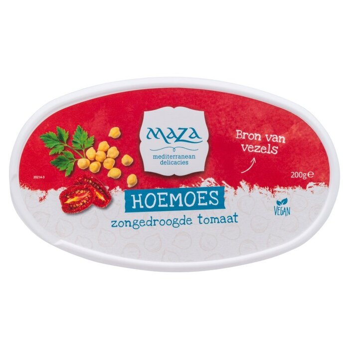 Hoemoes zongedroogde tomaat (bak, 200g)
