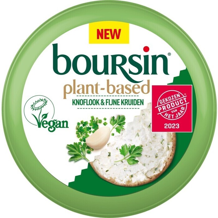 Boursin Plant Based Knoflook & Fijne kruiden 130 g (Kuipje, 130g)