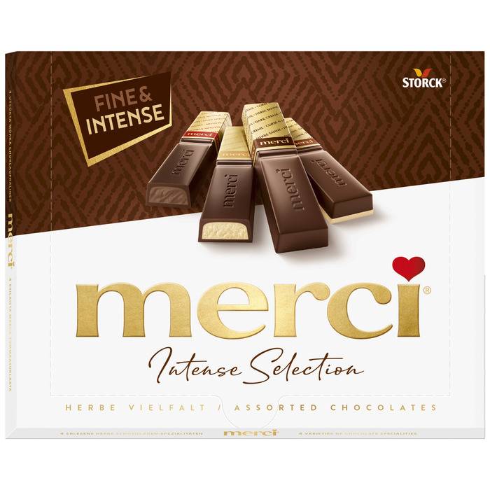merci Finest Selection puur Chocoladeproducten / bon bons / bit 250 g Doos (doos, 20 × 12.5g)