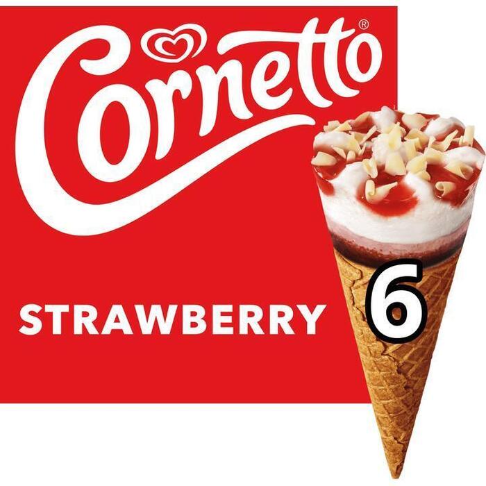 Cornetto Aardbei 6x90ML (6 × 360g)