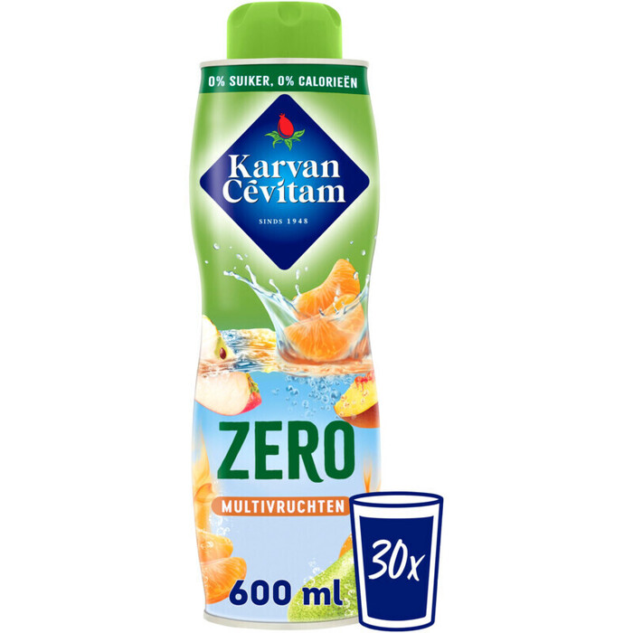 Karvan Cévitam Zero Multivruchten Siroop 600 ml (0.6L)