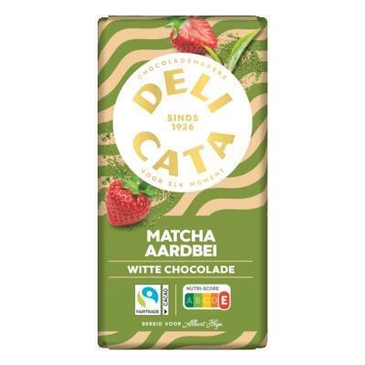 Delicata Reep matcha aardbei witte chocolade (150g)
