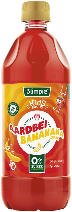 Kids limonadesiroop aardbei banaan (Fles, 0.58L)