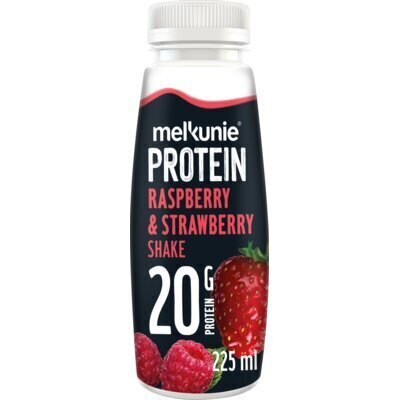 Protein shake aardbei framboos (Fles, 225ml)