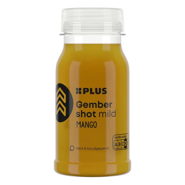 PLUS Mango gember sinaasappel shot (Fles, 125ml)
