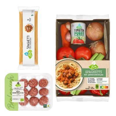 AH Biologisch Spaghetti met Gehaktballetjes Verspakket