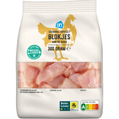 AH Scharrel kipfilet blokjes van de haas (300g)