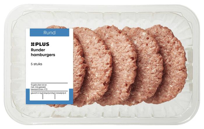 Hamburgers 5 stuks (5 × 100g)