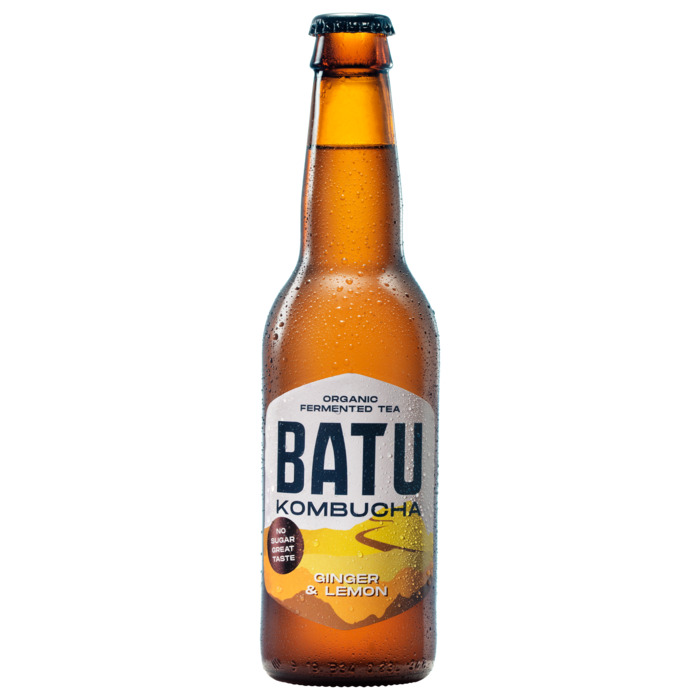 Batu Kombucha Ginger & Lemon (biologisch) fles 33 cl (33cl)