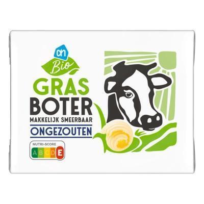 AH Biologisch Grasboter makkelijk smeerbaar ongezouten (250g)