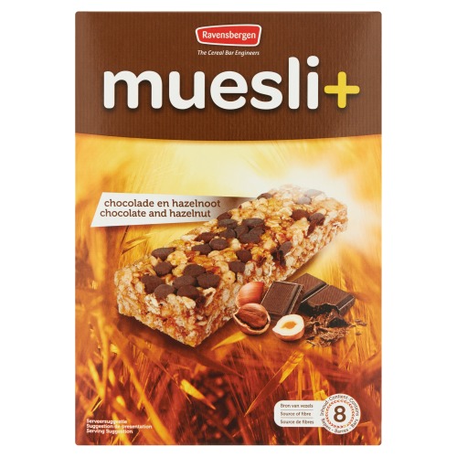 Muesli plus Chocolade en hazelnoot
