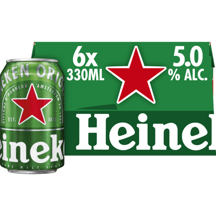 Heineken Premium pilsener (6 × 33cl)