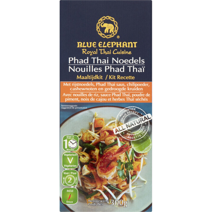 Blue Elephant Phad Thai noedels maaltijd kit (300g)