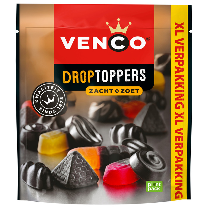 Venco Droptoppers Zacht & Zoet XL 340 g (340g)